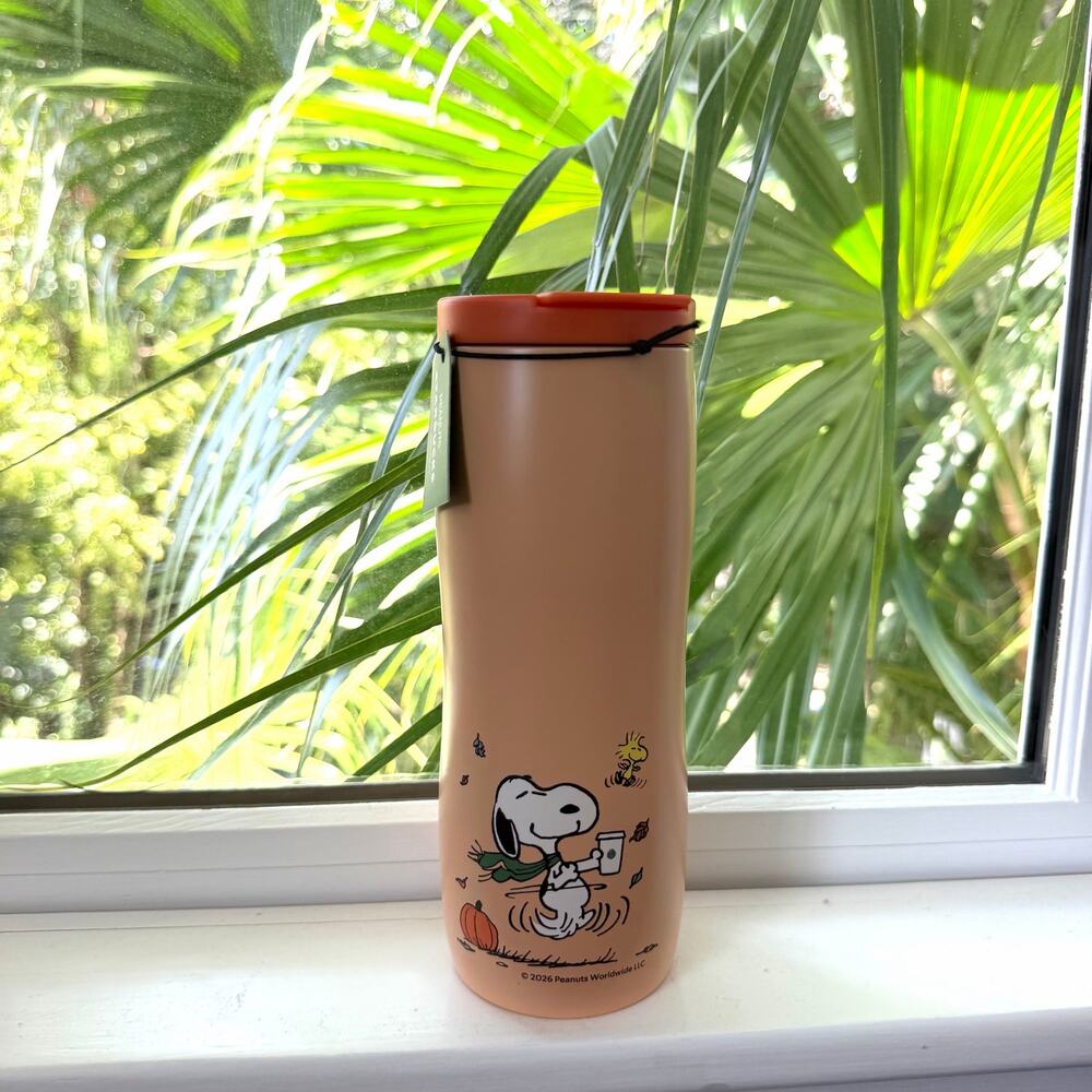 Starbucks X Peanuts Snoopy Orange 16oz Tumbler NWT